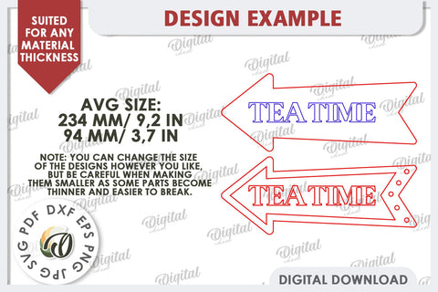 Wooden Arrow Sign for Drinks Laser Cut. Kitchen Sign SVG SVG Evgenyia Guschina 