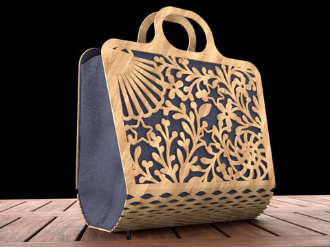 Wooden Beach Bag SVG LaserCutano 