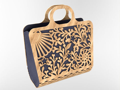 Wooden Beach Bag SVG LaserCutano 