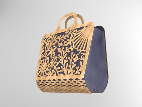 Wooden Beach Bag SVG LaserCutano 