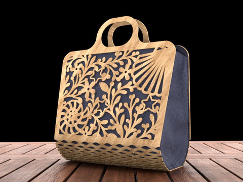 Wooden Beach Bag SVG LaserCutano 