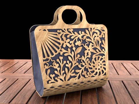 Wooden Beach Bag SVG LaserCutano 