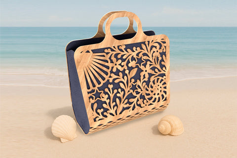Wooden Beach Bag SVG LaserCutano 