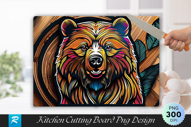 Wooden Bear Cutting Board Sublimation Regulrcrative 