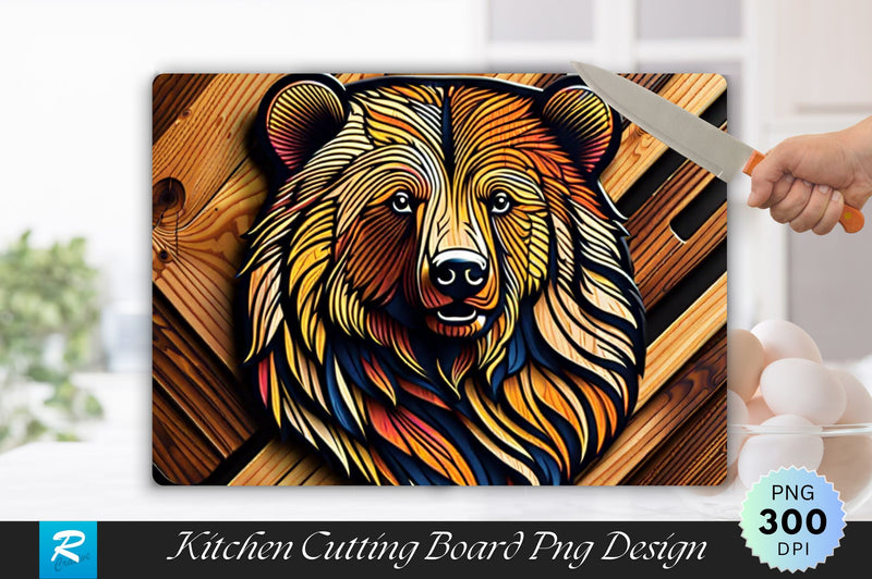 Wooden Bear Cutting Board Sublimation Regulrcrative 