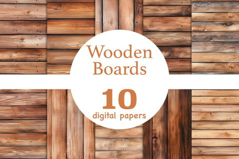 Wooden Boards Digital Papers | Rustic Wood Texture Digital Pattern GlamArtZhanna 