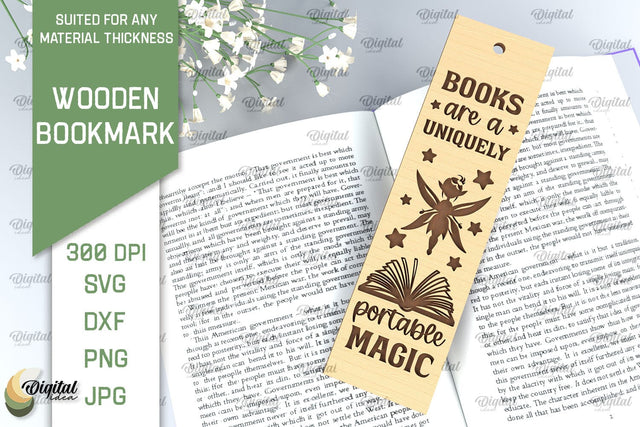 Wooden Bookmark Laser Cut. Engraved Bookmark SVG SVG Evgenyia Guschina 