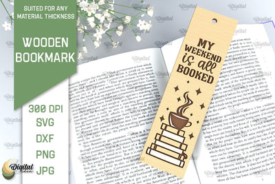 Wooden Bookmark Laser Cut. Engraved Bookmark SVG SVG Evgenyia Guschina 