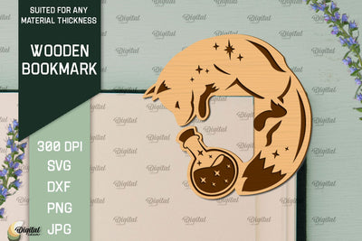 Wooden Bookmark Laser Cut. Magic Bookmark SVG SVG Evgenyia Guschina 