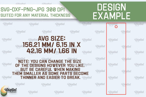 Wooden Bookmarks Laser Cut Bundle. Bookmarks SVG SVG Evgenyia Guschina 