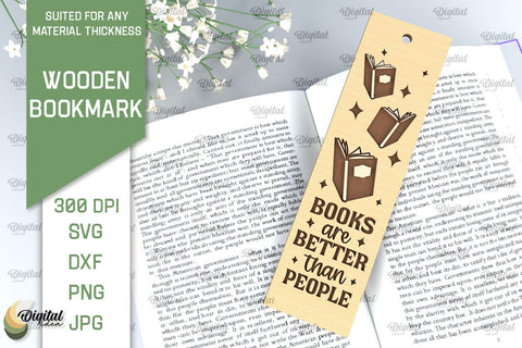 Wooden Bookmarks Laser Cut Bundle. Bookmarks SVG SVG Evgenyia Guschina 