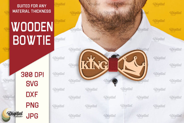Wooden Bowtie Laser Cut. Men's Accessories SVG SVG Evgenyia Guschina 