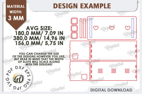 Wooden Cable Management Box Laser Cut. 3D House SVG SVG Evgenyia Guschina 