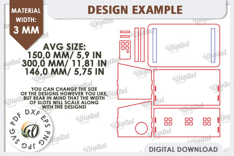 Wooden Cable Management Boxes LaserCut Bundle. 3D Houses SVG SVG Evgenyia Guschina 