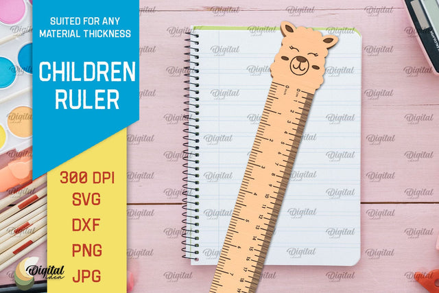 Wooden Children RULER SVG. School RULER Laser Cut SVG Evgenyia Guschina 