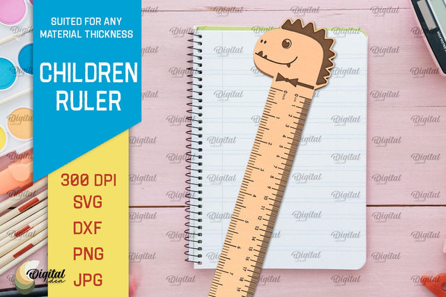 Wooden Children RULER SVG. School RULER Laser Cut SVG Evgenyia Guschina 