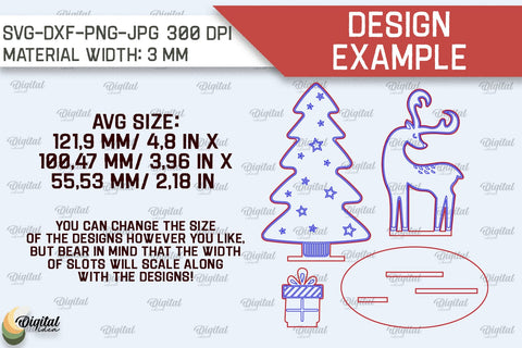 Wooden Christmas Decor Laser Cut Design. Merry Christmas SVG SVG Evgenyia Guschina 