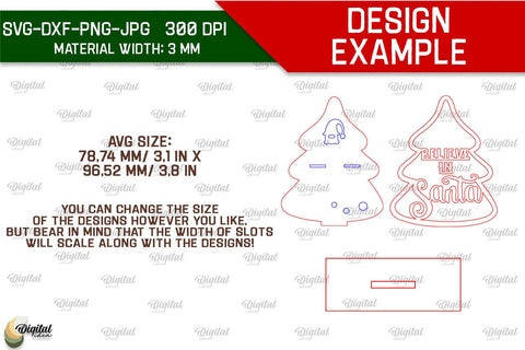 Wooden Christmas Trees Laser Cut Bundle. Christmas Decor SVG SVG Evgenyia Guschina 