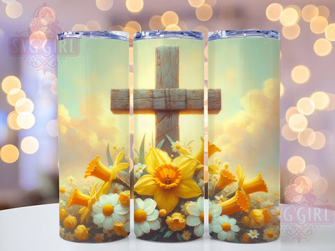 Wooden Cross 20oz Tumbler Wrap Sublimation Design, Straight Tapered Tumbler Wrap, Christian Jesus Tumbler Png, Instant Digital Download Sublimation SvggirlplusArt 