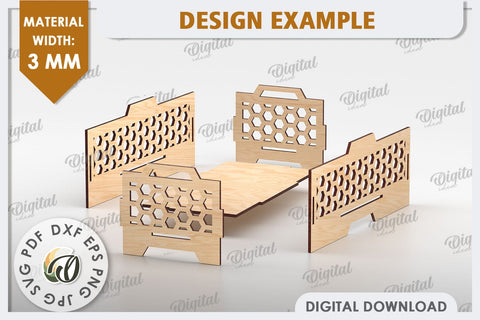 Wooden Decorative Boxes LaserCut Bundle. Wood Organizers SVG SVG Evgenyia Guschina 