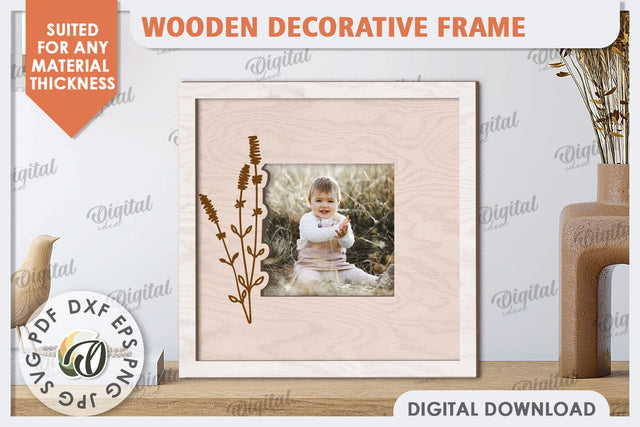 Wooden Decorative Frame Laser Cut. Home decor SVG SVG Evgenyia Guschina 