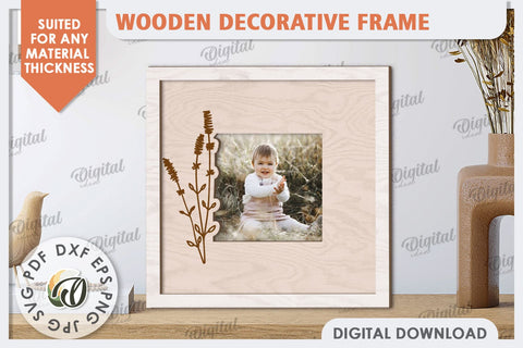 Wooden Decorative Frame Laser Cut. Home decor SVG SVG Evgenyia Guschina 