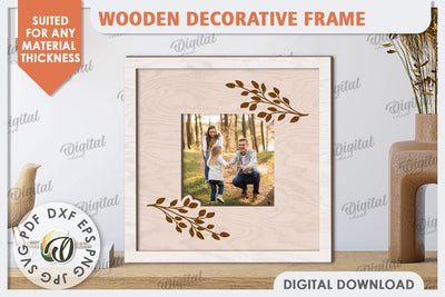 Wooden Decorative Frame Laser Cut. Home Decor SVG SVG Evgenyia Guschina 