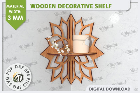 Wooden Decorative Shelfs Laser Cut Bundle. Home Decor SVG SVG Evgenyia Guschina 