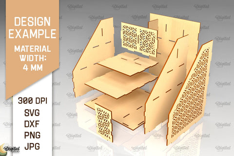 Wooden Desk Organizer Laser Cut. Storage Box SVG SVG Evgenyia Guschina 
