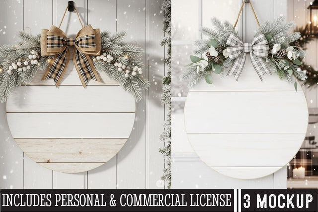 Wooden Door Christmas Sign Round Mockup ,Christmas Sign Mockup,Christmas Round Sign Mockup,Christmas Wooden Mockup Mock Up Photo BlackCatsMedia 
