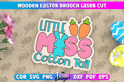 Wooden Easter Brooch Bundle | Accessories | Gift Idea | Easter Bunny | CNC Files SVG The T Store Design 