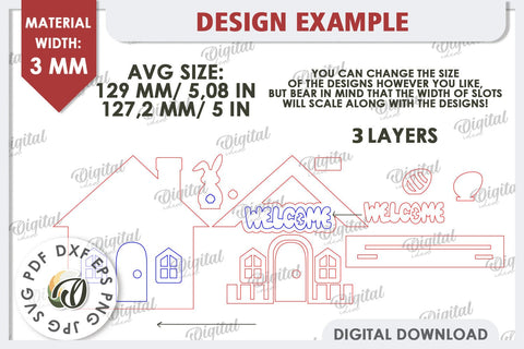 Wooden Easter House Laser Cut. Easter Tiny House SVG SVG Evgenyia Guschina 