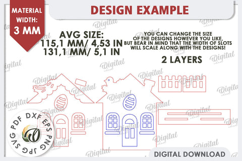 Wooden Easter House Laser Cut. Easter Tiny House SVG SVG Evgenyia Guschina 