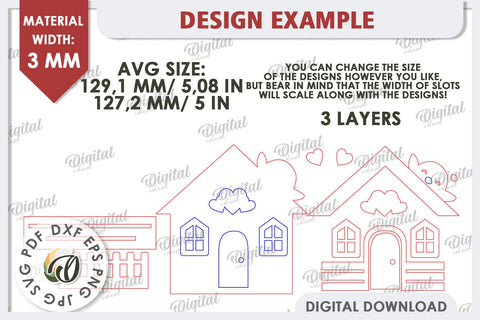 Wooden Easter House Laser Cut. Easter Tiny House SVG SVG Evgenyia Guschina 