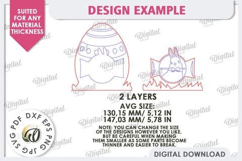 Wooden Easter Wall Decor Laser Cut. Cute Easter Decor SVG SVG Evgenyia Guschina 