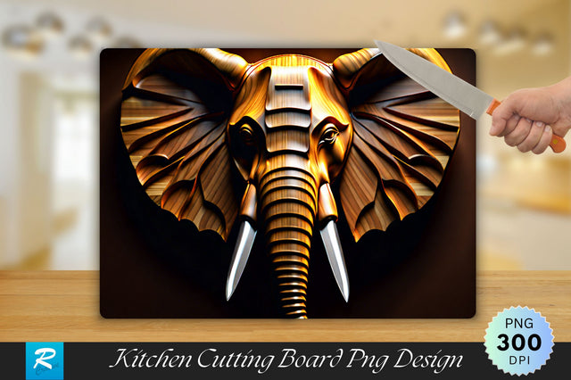 Wooden Elephant Cutting Board Sublimation Regulrcrative 