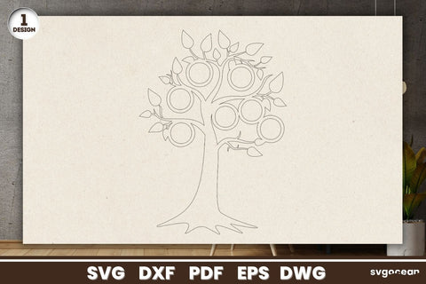 Wooden Family Tree Photo Frame SVG SvgOcean 