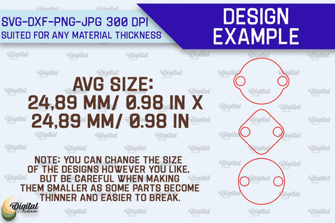 Wooden Father's Day Bracelets Laser Cut Bundle. Father Gift SVG SVG Evgenyia Guschina 