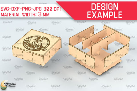Wooden Fishing Boxes Laser Cut Bundle. 3D Fishing Boxes SVG SVG Evgenyia Guschina 