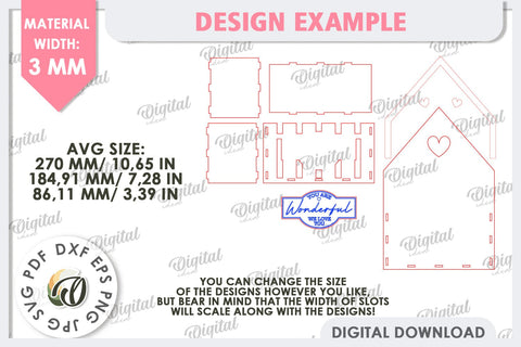 Wooden Flower Box Laser Cut. Gift Box. Mothers Day SVG SVG Evgenyia Guschina 