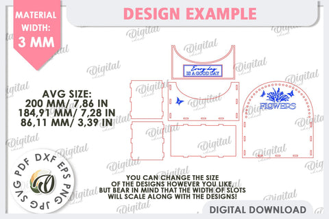 Wooden Flower Box Laser Cut. Gift Box. Mothers Day SVG SVG Evgenyia Guschina 