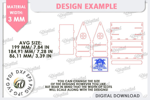 Wooden Flower Box Laser Cut. Gift Box. Mothers Day SVG SVG Evgenyia Guschina 