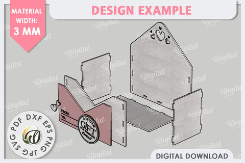 Wooden Flower Box Laser Cut. Gift Box. Mothers Day SVG SVG Evgenyia Guschina 