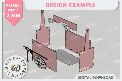 Wooden Flower Box Laser Cut. Gift Box. Mothers Day SVG SVG Evgenyia Guschina 