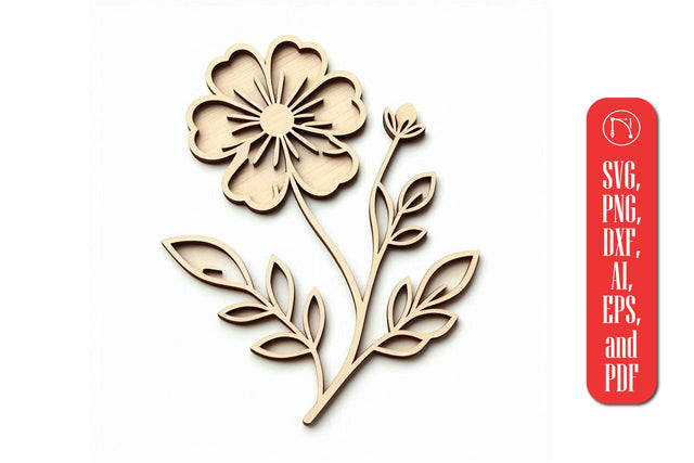 Wooden Flower Laser Cut SVG cut file SVG MD JOYNAL ABDIN 