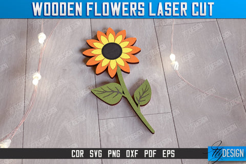 Wooden Flowers Bundle | Eternal Flowers | Wooden Bouquet | Gift Idea | CNC Files SVG Fly Design 