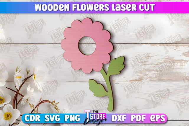 Wooden Flowers | Eternal Flowers | Wooden Bouquet | Gift Idea | CNC File SVG The T Store Design 