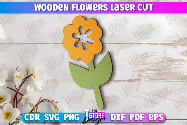 Wooden Flowers | Eternal Flowers | Wooden Bouquet | Gift Idea | CNC File SVG The T Store Design 