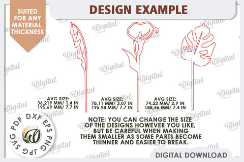 Wooden Flowers Laser Cut Bundle. Wooden Wildflowers SVG SVG Evgenyia Guschina 