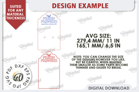 Wooden Gift Flower Holder Laser Cut. Mother's Day Gift SVG SVG Evgenyia Guschina 